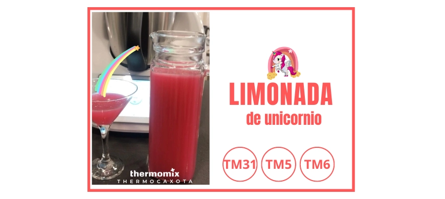 Limonada de Unicornio con Thermomix