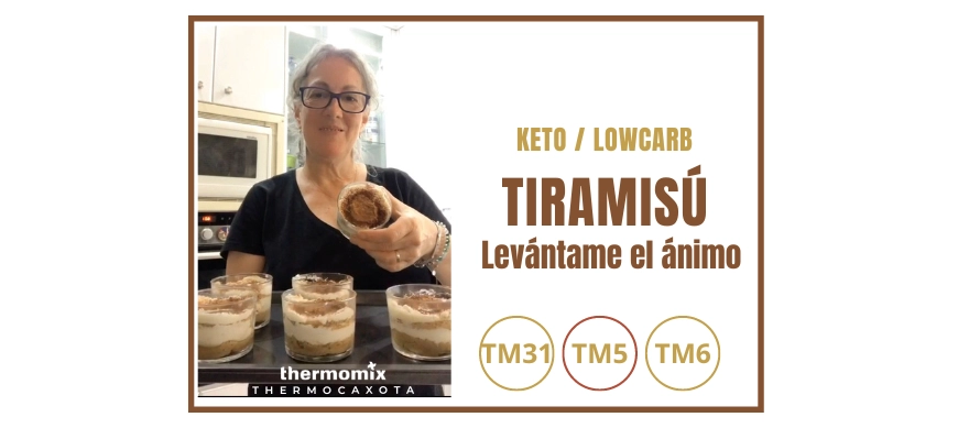 Tiramisú keto / sin gluten con thermomix