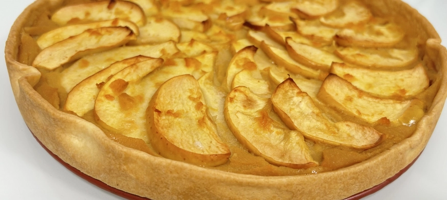 Tarta de manzana cremosa