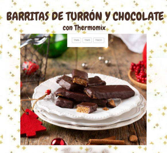 BARRITAS DE TURRÓN Y CHOCOLATE CON Thermomix® 
