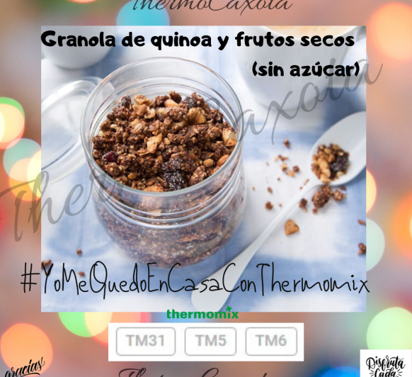 Granola de quinoa y frutos secos (sin azúcar)
