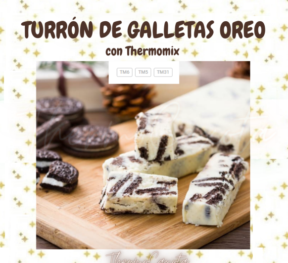 TURRÓN DE GALLETAS OREO CON THERMOMIX